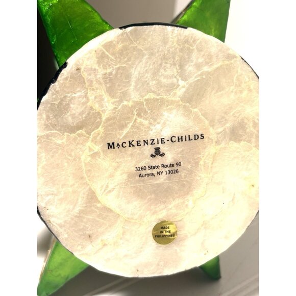 Mackenzie-Childs Jolly Dot Tree Capiz Shell Christmas Tree 19” Tall - Picture 6 of 12